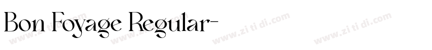 Bon Foyage Regular字体转换